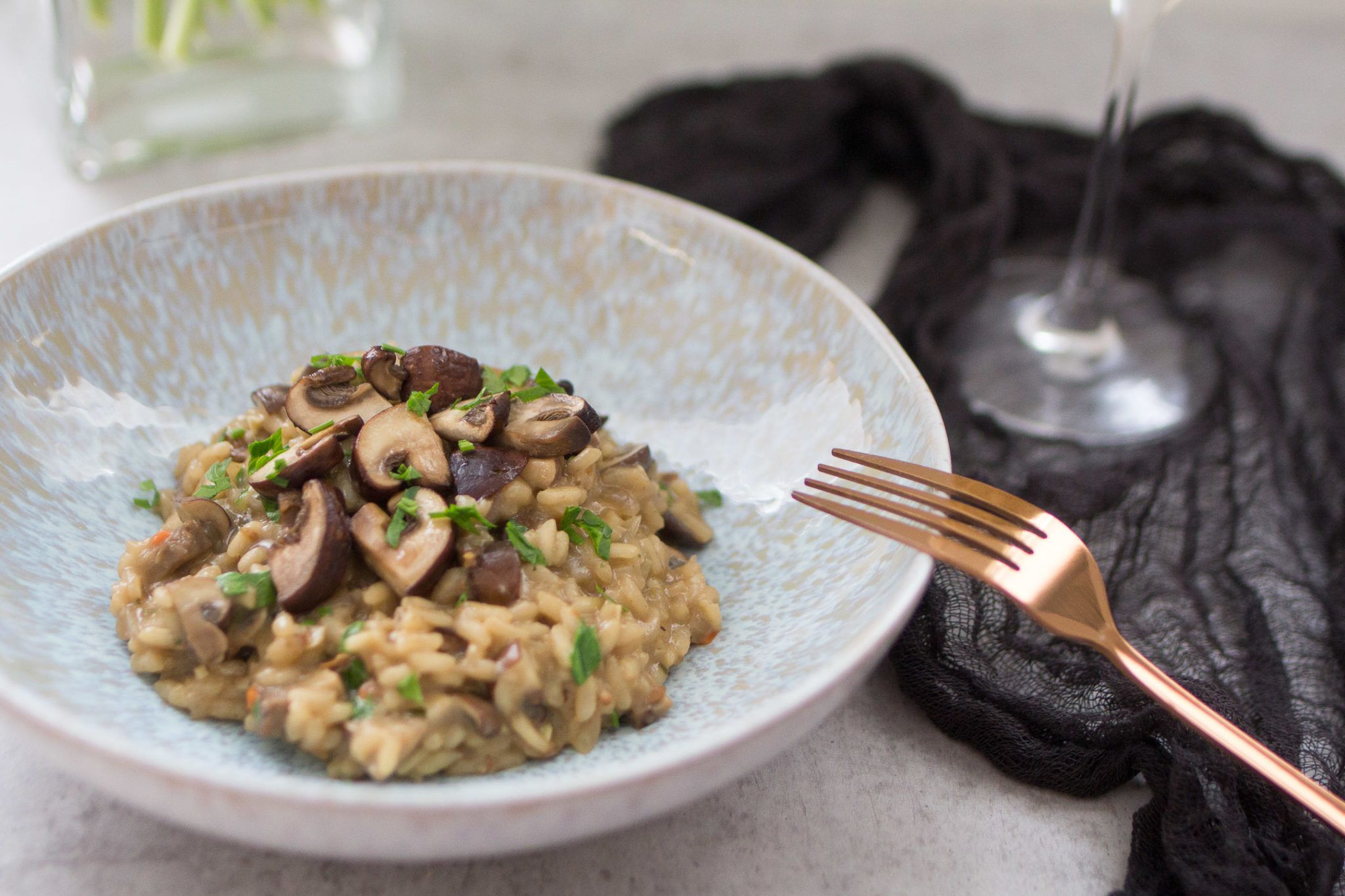 Veganes Pilz Risotto | plants.food.mind