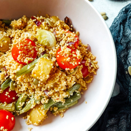 Couscous Salat mit Zitronendressing | plants.food.mind