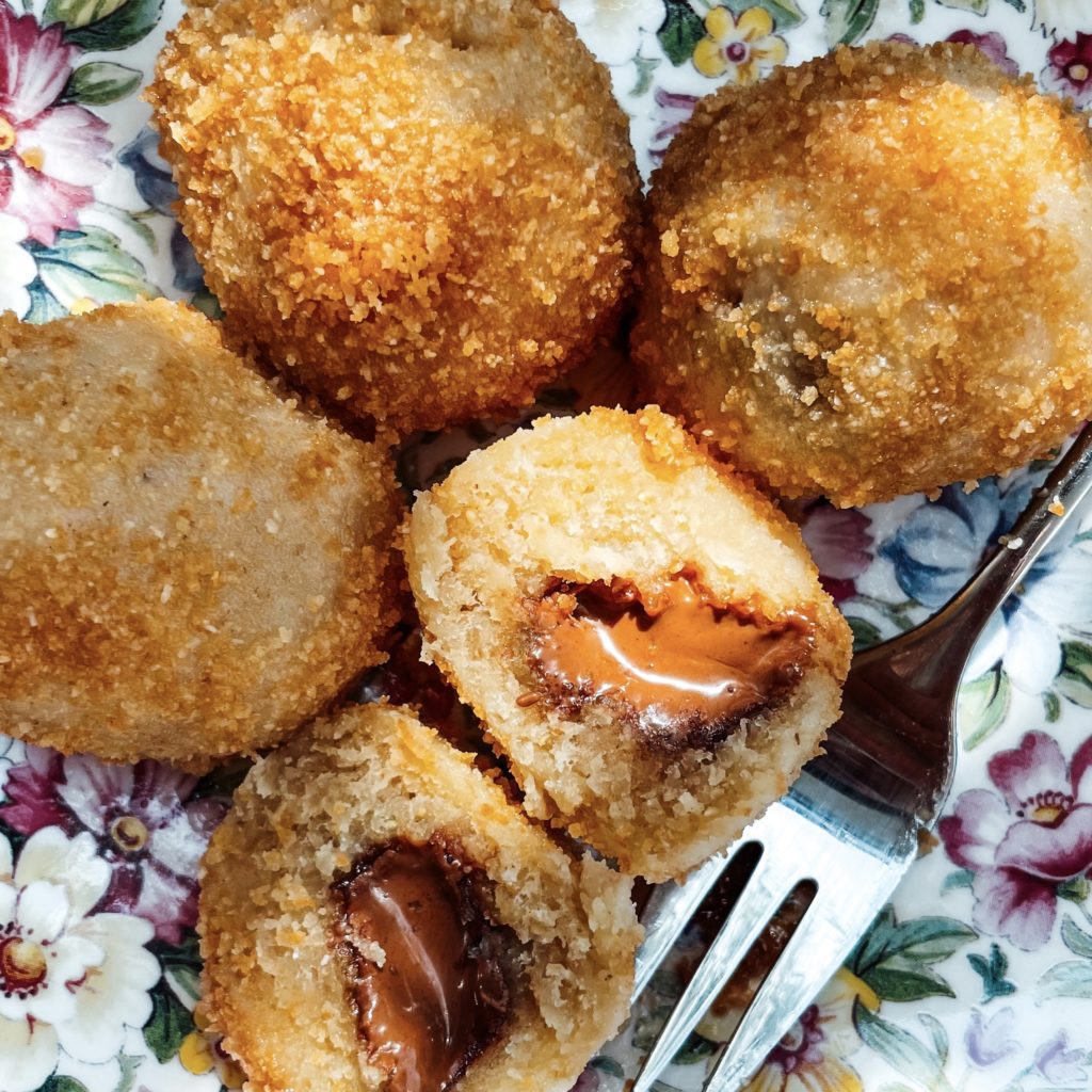 Vegane Nougatknödel Vegan nougat dumplings