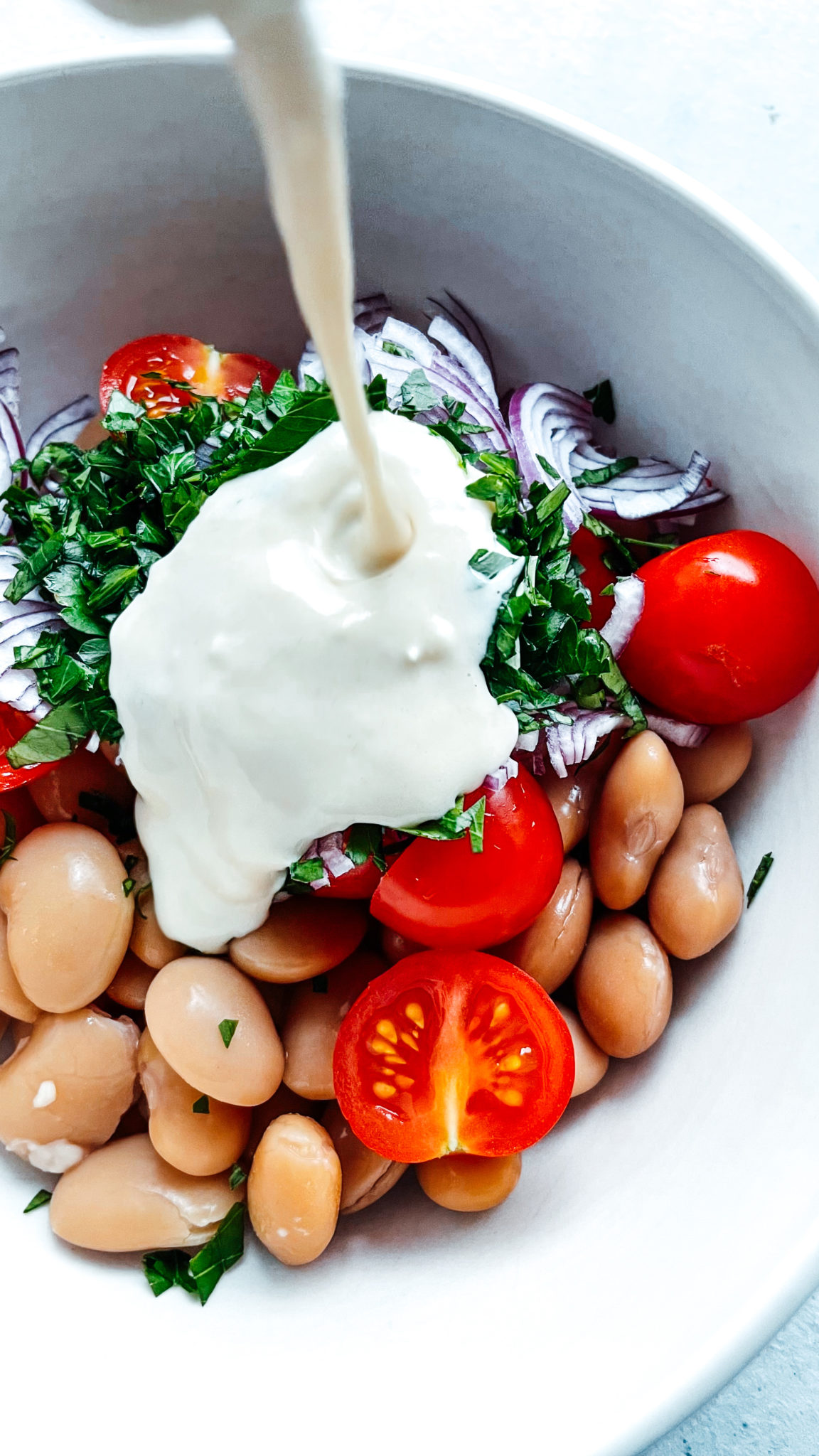 Riesenbohnensalat mit Tahin-Dressing | plants.food.mind